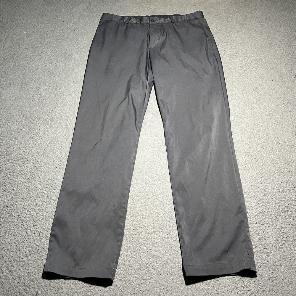Nike Golf Pants Mens 34x32 Gray Standard Dri Fit Performance Chino Trousers